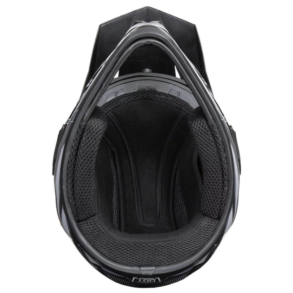 FRENZY Adult MX Helmet, DOT Approved, Black-Grey, XL