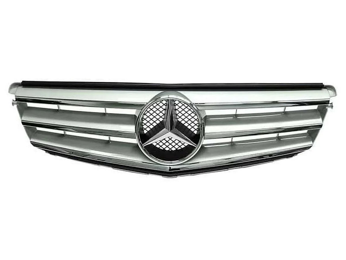 Front Center Grille - Matching with 2008 - 2014 Mercedes-Benz C300 2009 2010 2011 2012 2013