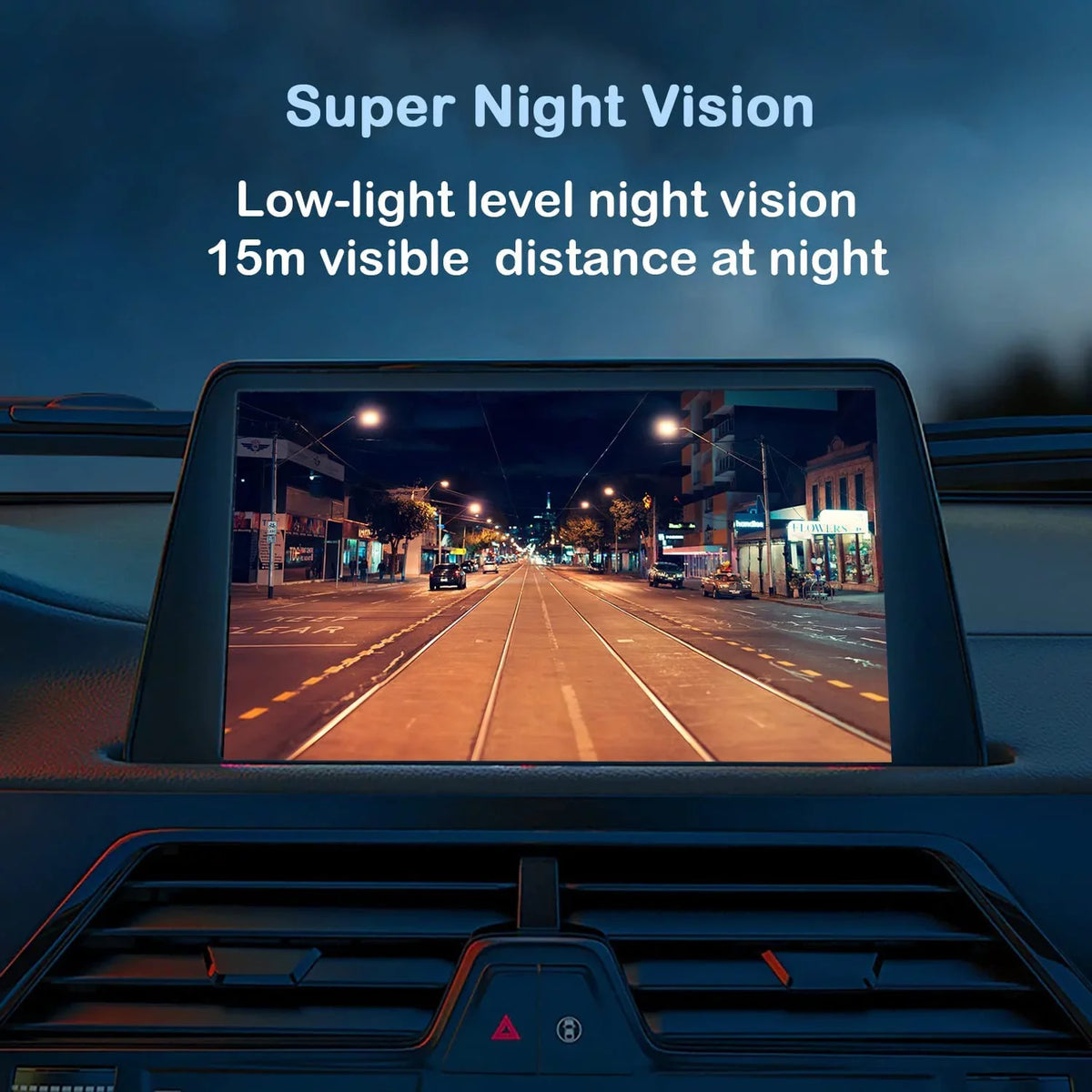 CAM123 Backup Camera Frame License Plate HD Night Vision Rear View 170° Angle Waterproof Matching with Jensen Car Radio CAR110W CAR710 CAR710X CAR8000 CAR910W CAR910X CDR7011 CM901MIR CMR2720