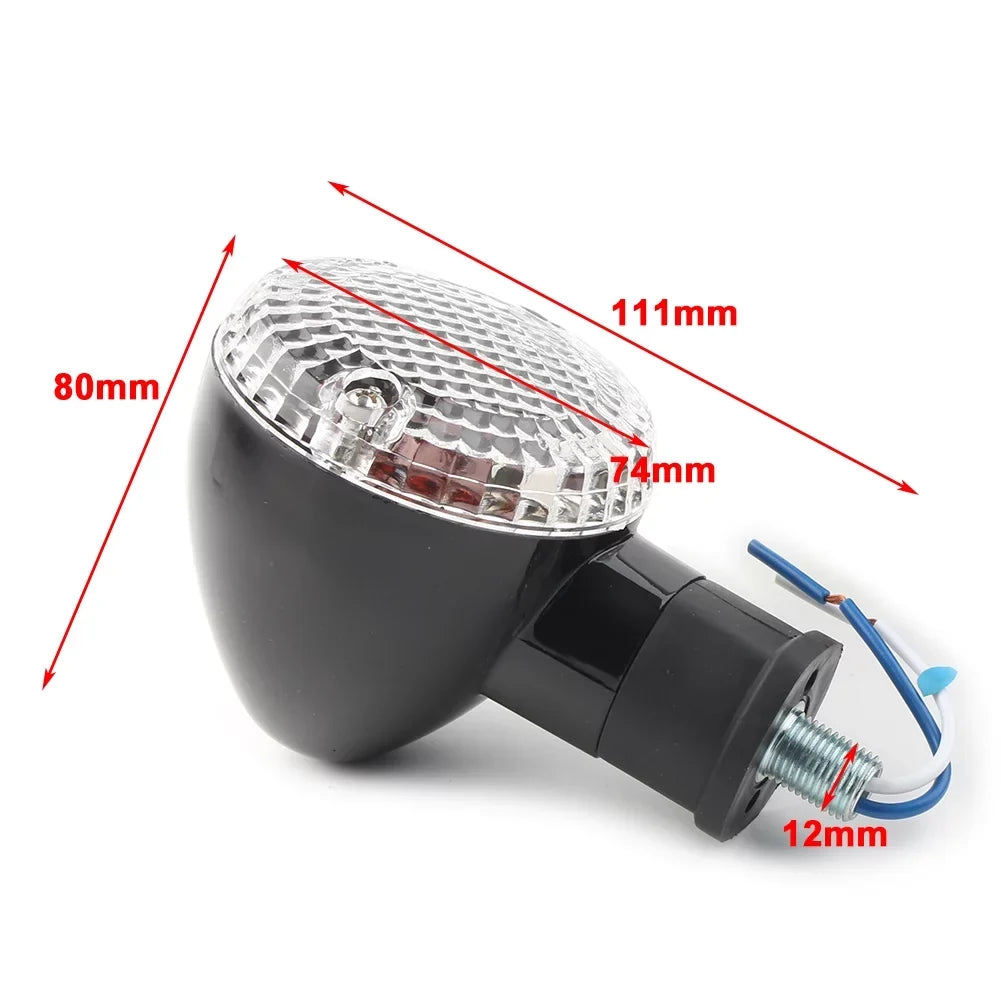 BFY 1Pair Motorcycle Turn Signal Lamp Amber Indicator Blinker Light w/ Clear Wrap for Yamaha Bolt XVS950 2014 2015 2016 2017 2018