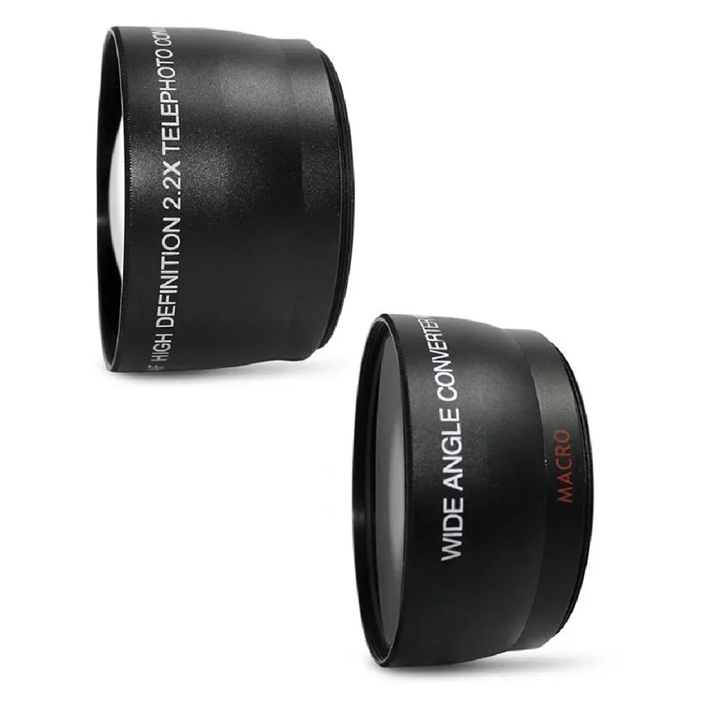 52mm Fisheye Telephoto & Wide Angle Lens + Rubber Hood Accessory Kit for Nikon D3300 D3200 D3100 D5500 D5300 D5200 D5100