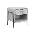 Modern Minimalist Nightstand with Drawer and Shelf
