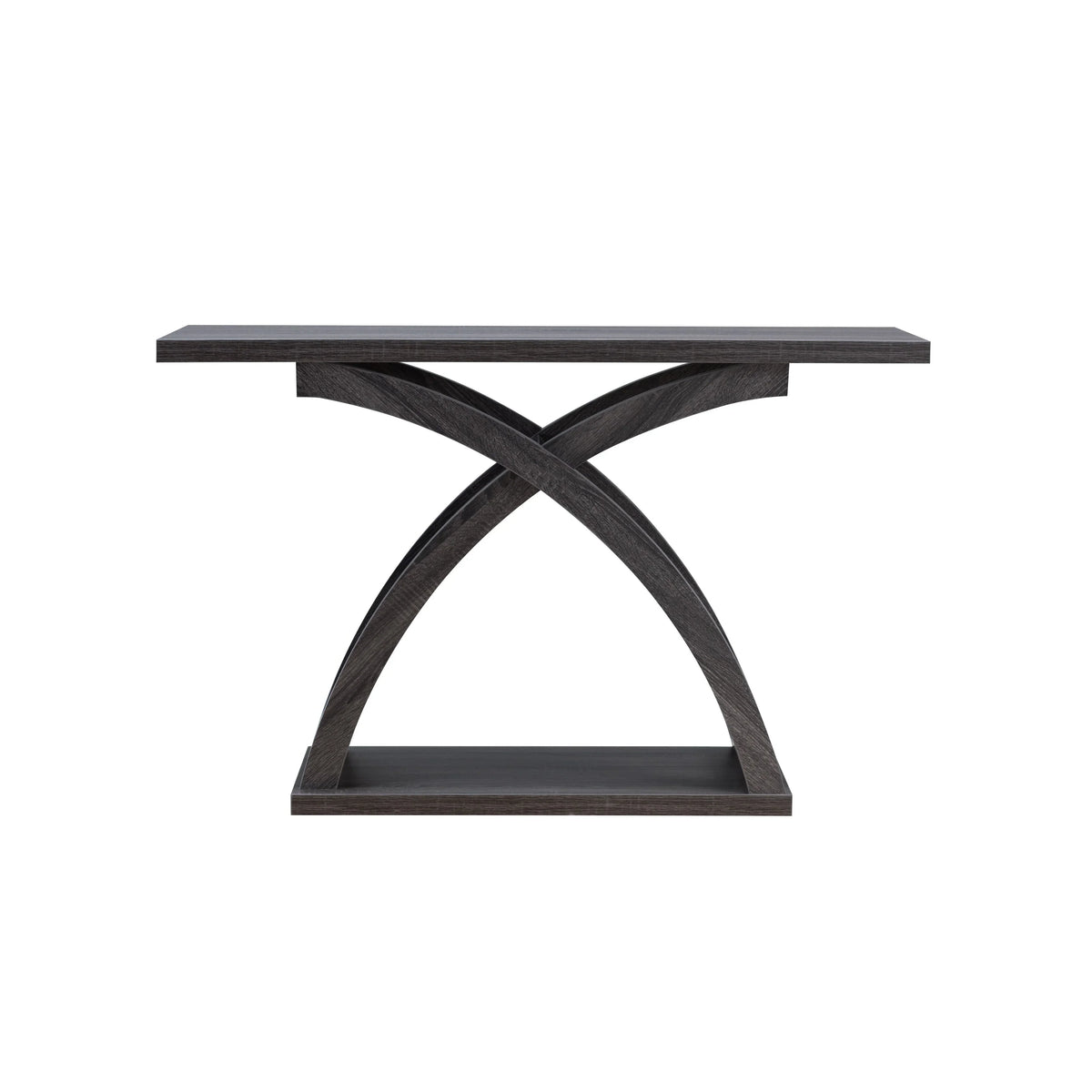 Denhour DH BASIC Transitional Distressed Grey 47-inch 1-Shelf Sofa Table by