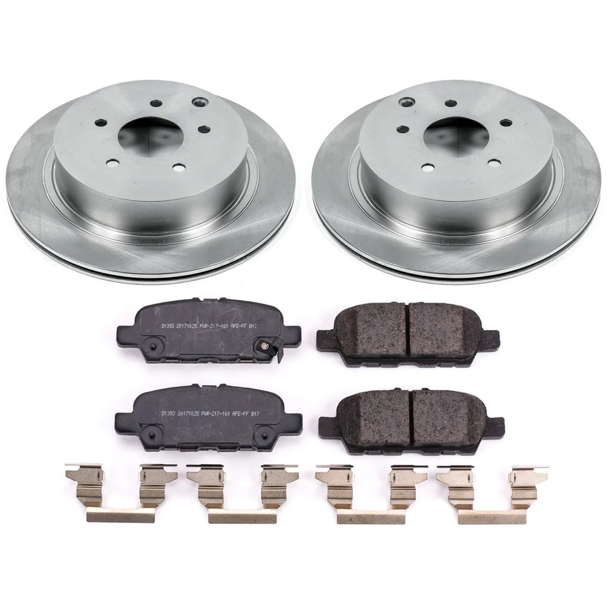 Power Stop Rear Stock Replacement Brake Pad and Rotor Kit KOE8021 Fits 2019 Infiniti QX60