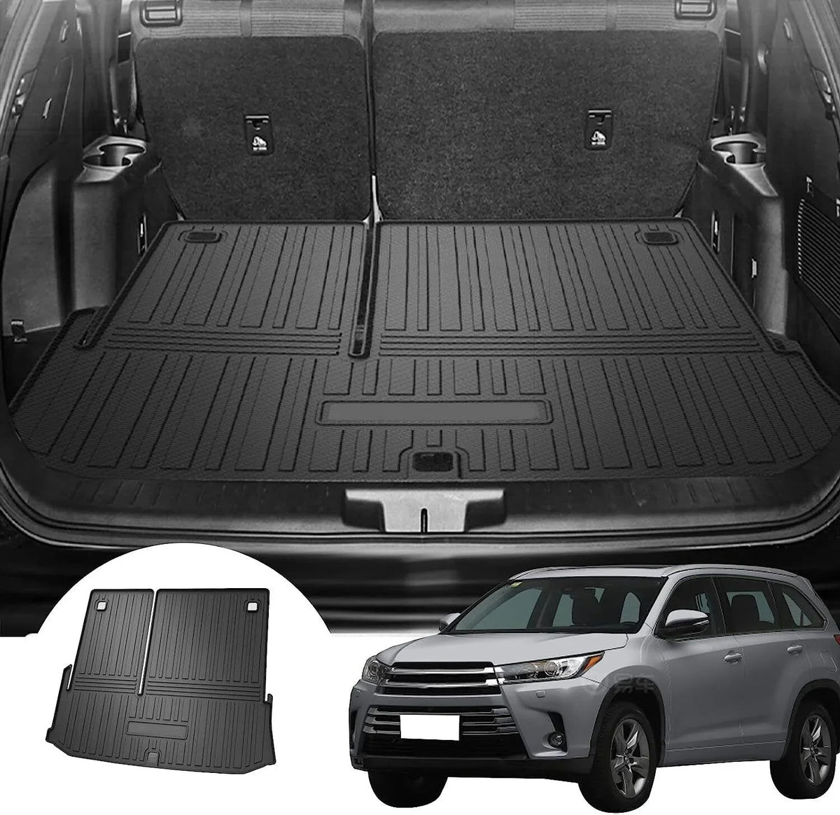 Cargo Mats Trunk Liner for Toyota Highlander 2020-2023 Waterproof Custom Mat