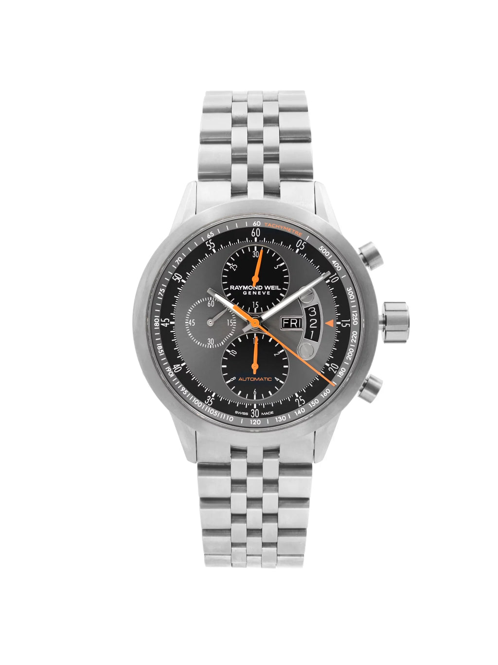 Pre-Owned Raymond Weil Freelancer Titanium Gray Dial Automatic Mens Watch 7745-TI-05609 (Good)