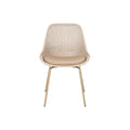 Modern Ergonomic Chair with Honeycomb Backrest and Gold Legs