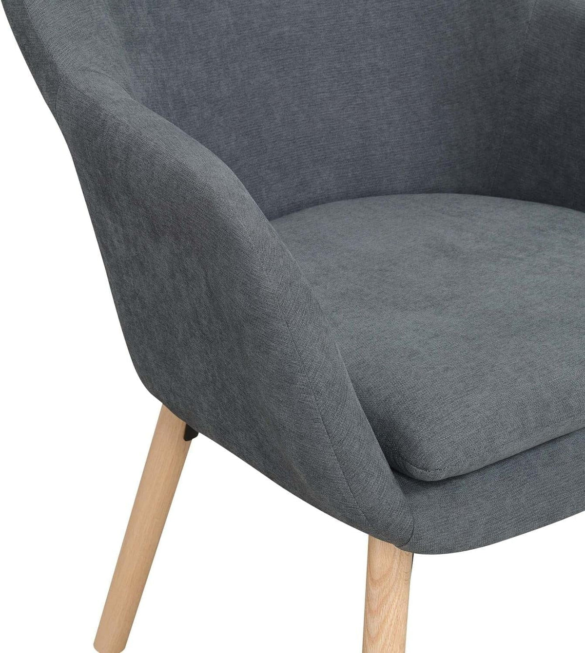 Take A Seat Charlotte Accet Chair, 25.25" L X 26.75" W X 33.5" H, Slate Gray Lie