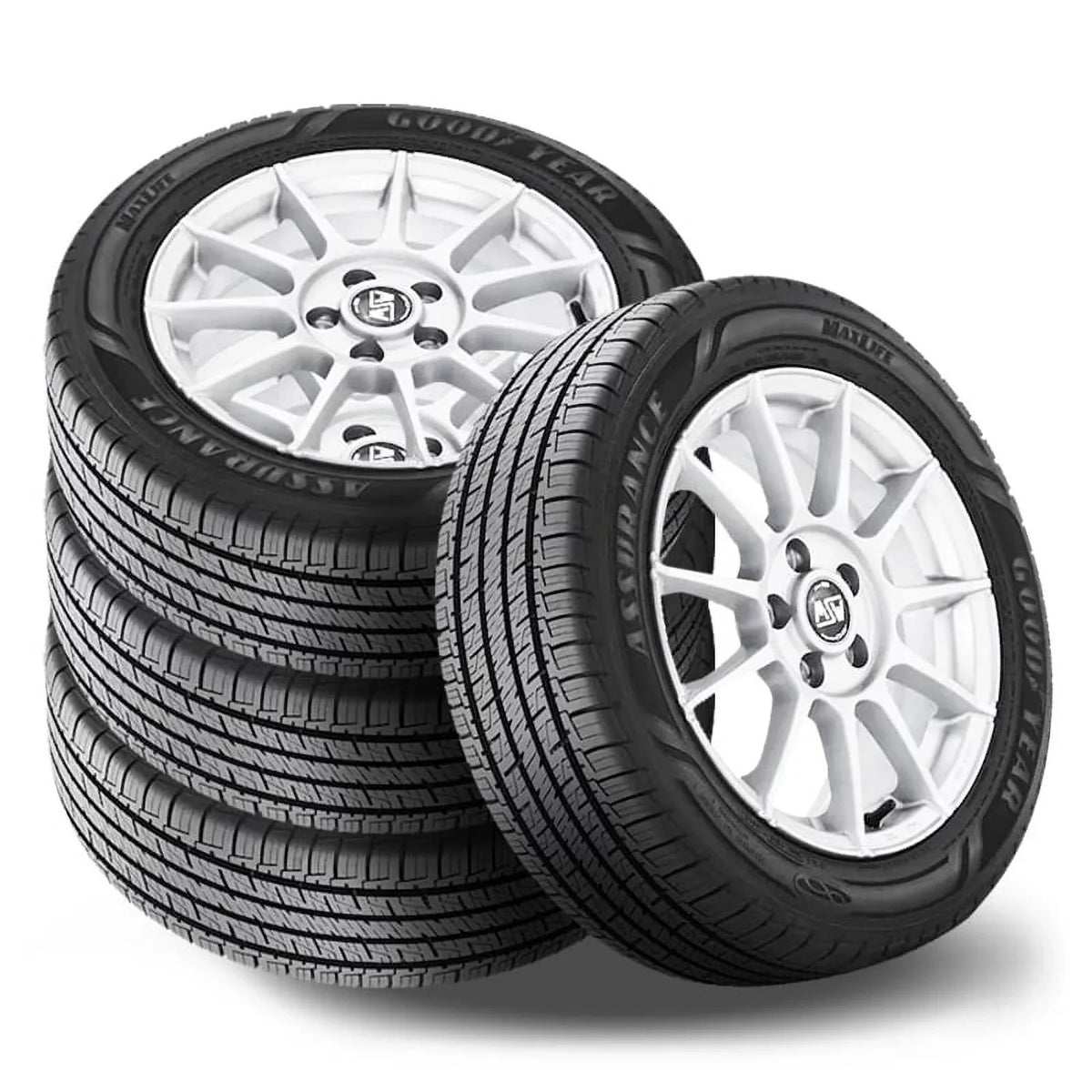 Set of 4 Goodyear Assurance Maxlife 255/60R19 108H Tires All Season 85K Mileage SET 110932545 / 255/60/19 / 2556019 Fits: 2010 Buick Enclave CXL, 2007-08 Saturn Outlook XR