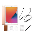 Refurbished Apple iPad 8 (8th Gen, 2020) 32GB, Gold, Wi-Fi only, Beats Bundle. BUNDLE INCLUDES: iPad Beats Flex Headphones, Case, Screen Protector, stylus pen, charging accessories.