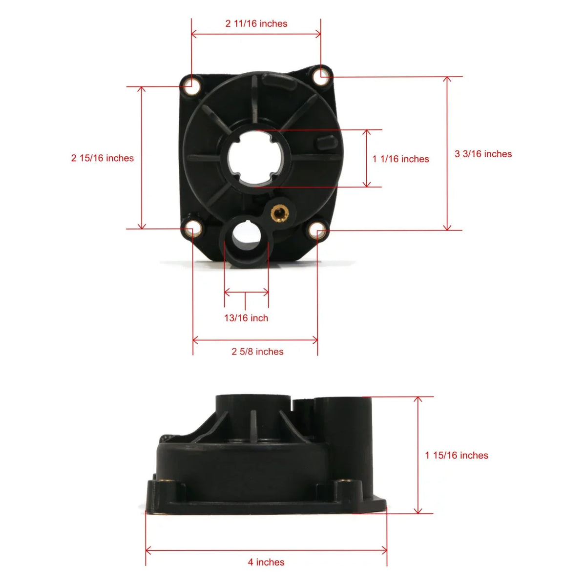 The ROP Shop | Water Pump Impeller Kit For 1987 Evinrude 60 HP E60TLCUC Outboard, 15" Transom