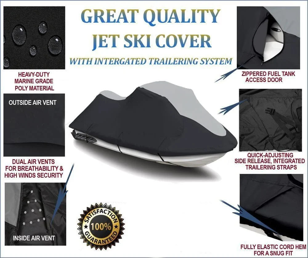 SUPER HEAVY-DUTY PWC JetSki Coating Fitting for Kawasaki Ultra 300LX 2011-2015 Jet Ski PWC Watercraft Protection Trailerable