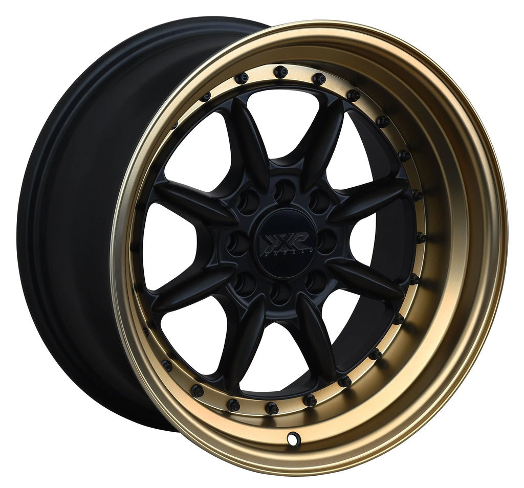 XXR 002.5 15x8 4x100/4x114.3 20et Flat Black / Bronze Lip Wheel