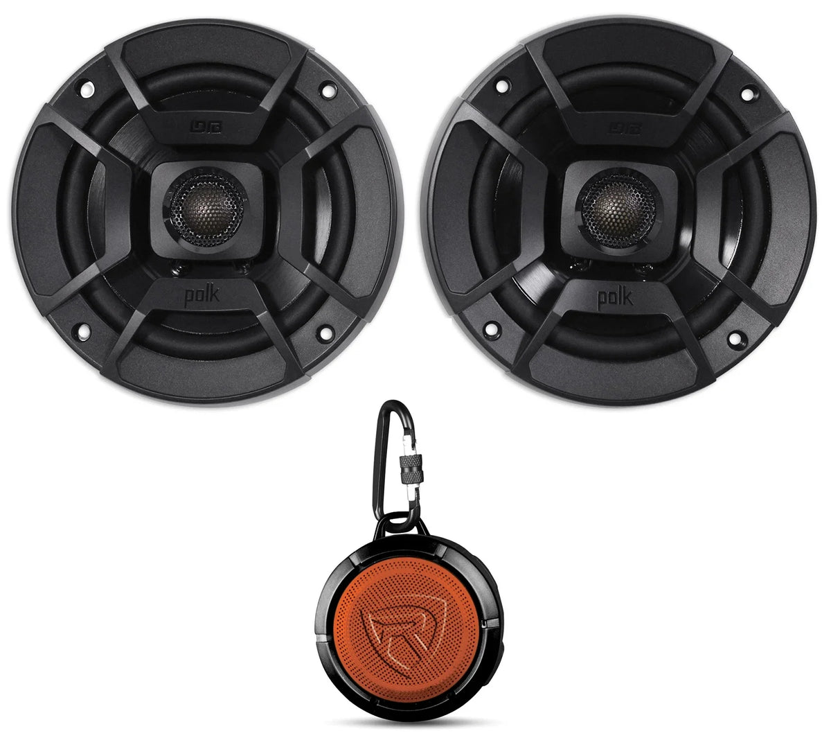 (2) Polk Audio DB522 5.25" 600w Car/Marine/Motorcycle Speakers+Speaker