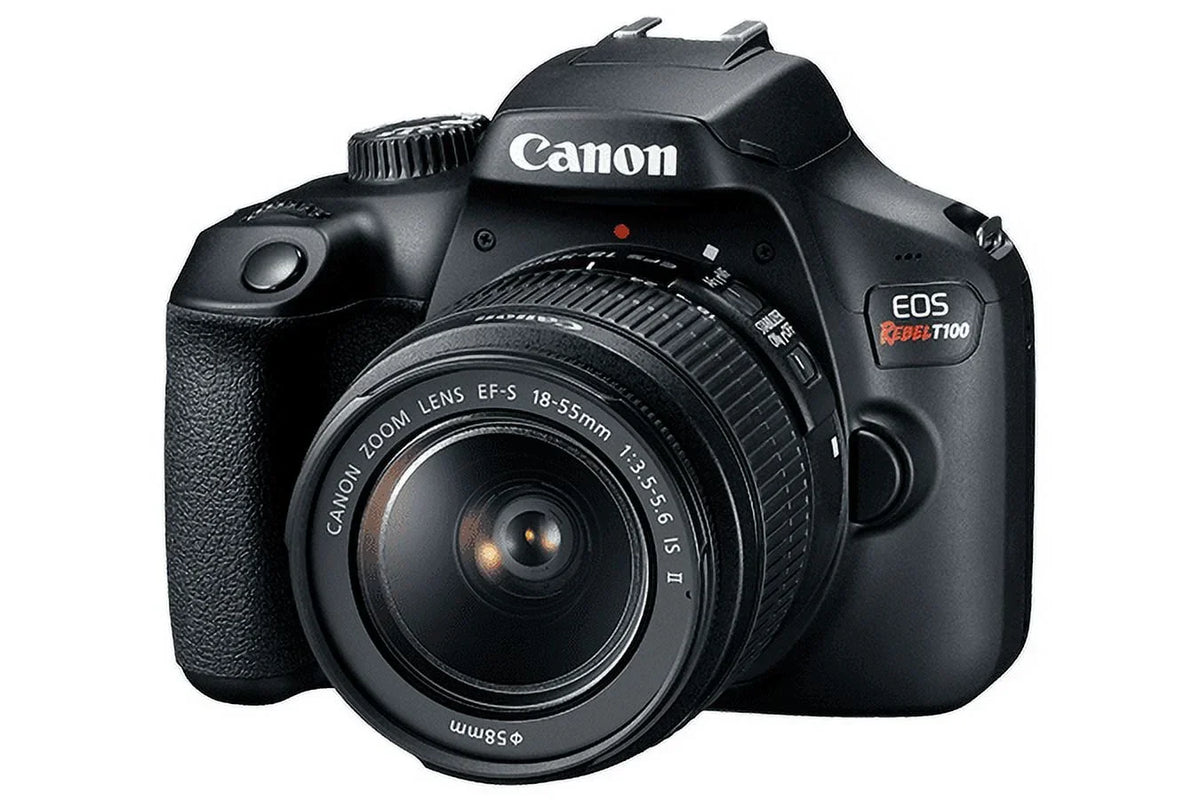 Canon EOS Rebel T100 / 4000D DSLR Camera with 18-55mm Lens + 64GB Card + More
