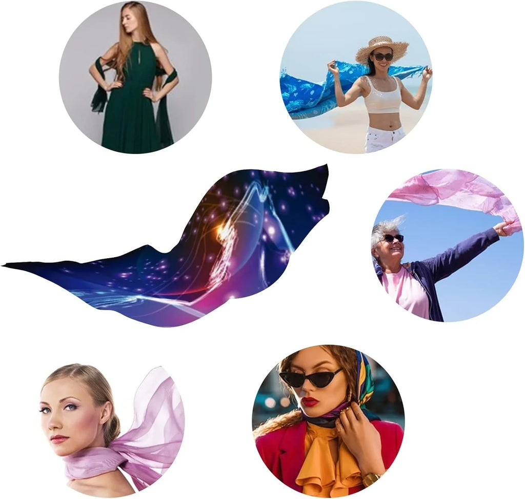 Hyjoy Horse Made Of Light Collection Long Silk Neck Scarf Lightweight Shawl Wrap Scarves for Women Girls