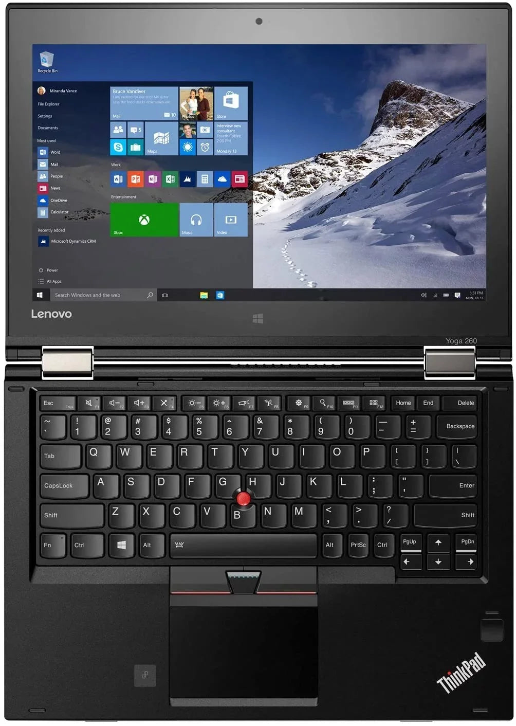 Pre-Owned Lenovo Thinkpad Yoga 260 12.5" Laptop i5 2.30GHz 8GB 256GB SSD W10P Touch(Refurbished - Good)