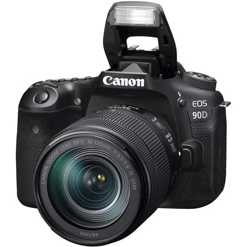 Canon EOS 90D Wi-Fi Full HD 4K30p Digital SLR Camera + Canon 18-135mm IS USM Lens + Canon 75-300mm III Lens + Canon 50mm 1.8 II Lens. All Original Accessories Included
