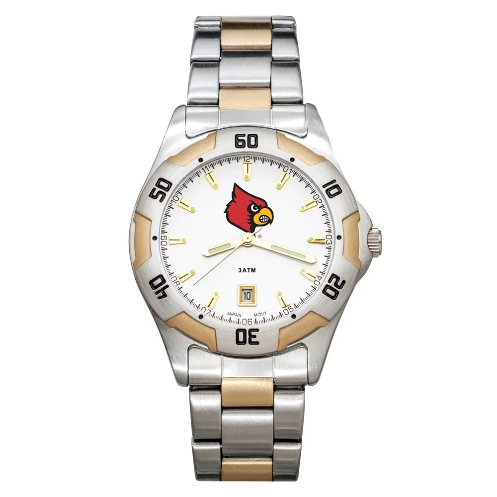 UNIV OF LOUISVILLE ALL-PRO MEN'S TWO-TONE WATCH QUL153