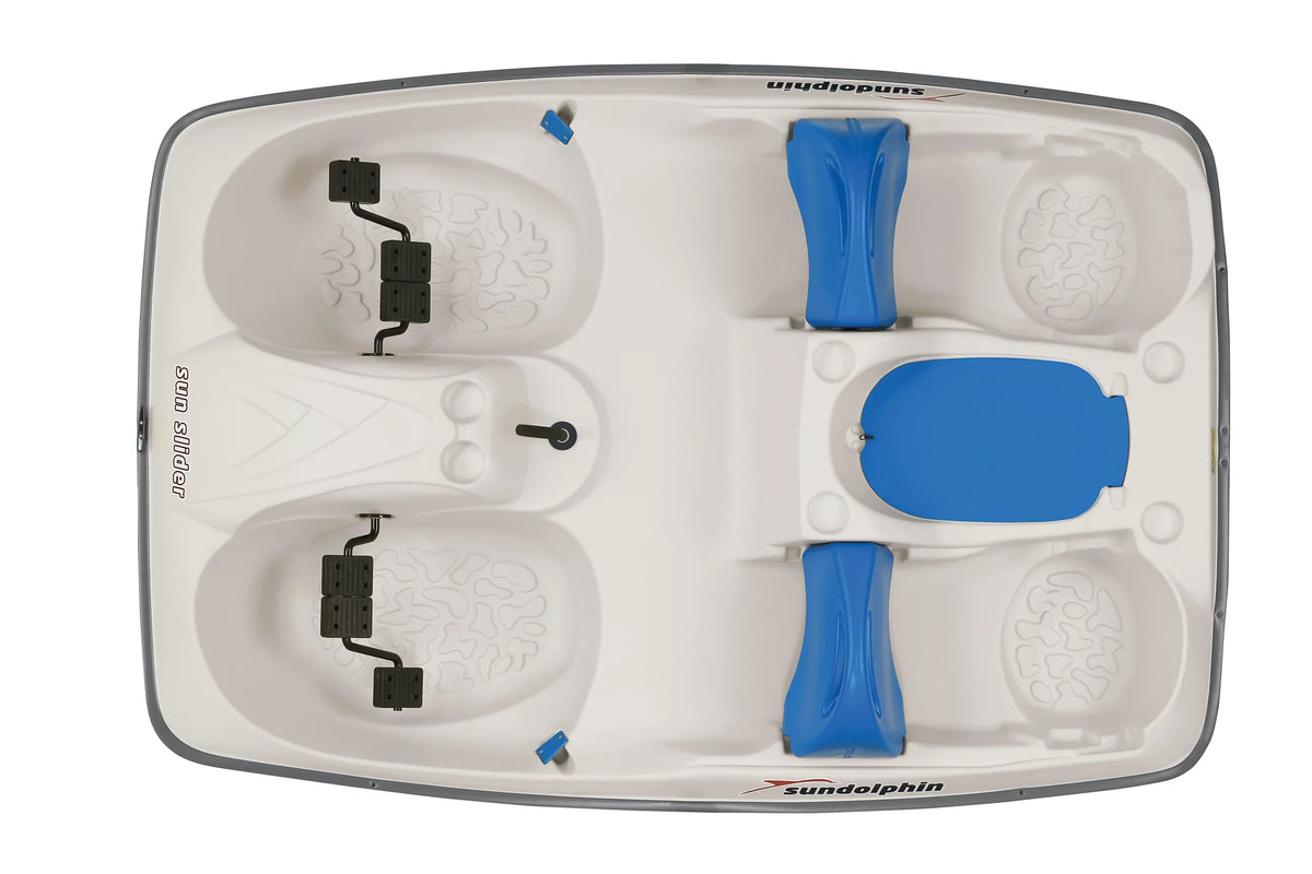 Sun Dolphin 5 Seat Sun Slider Pedal Vessel with Canopy, Blue