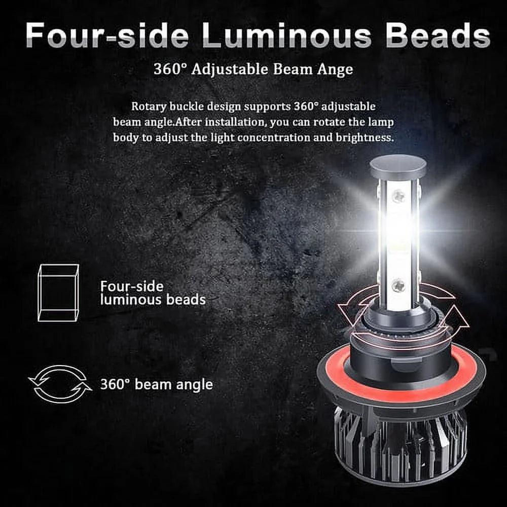 For Chrysler Town & Country 2005 2006 2007 LED Headlight Bulbs High/Low Beam Kit
