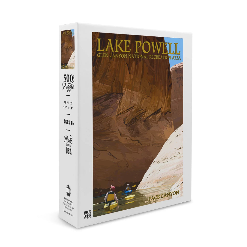 Lake Powell, Face Canyon and Kayakers (19x27 inches, Premium 500 Piece Jigsaw Puzzle for Adults and Family, Made in USA)