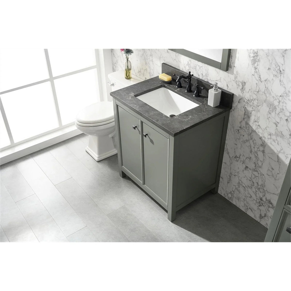 Legion Furniture 30" Contemporary MDF/Veneer Wood Sink Vanity Cabinet - Green