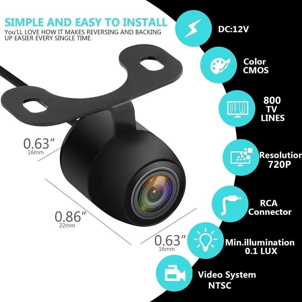Backup Camera Wireless Car Rear View HD Parking System Night Vision + 7inch Monitor