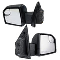 AutoShack Driver and Passenger Mirror Power Manual Folding Heated Textured Black Set of 2 Replacement for 2015 2016 2017 2018 Ford F-150 2.7L 3.0L 3.3L 3.5L 5.0L V6 V8 4WD RWD KAPFO1320523PR