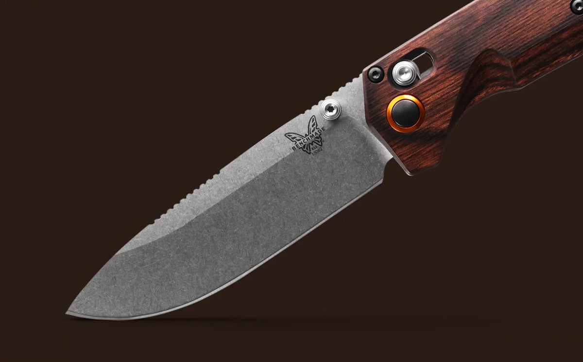 Benchmade Grizzly Creek 15062 Stabilized Wood 3.49" CPM-S30V Stainless Folding Pocket Knife
