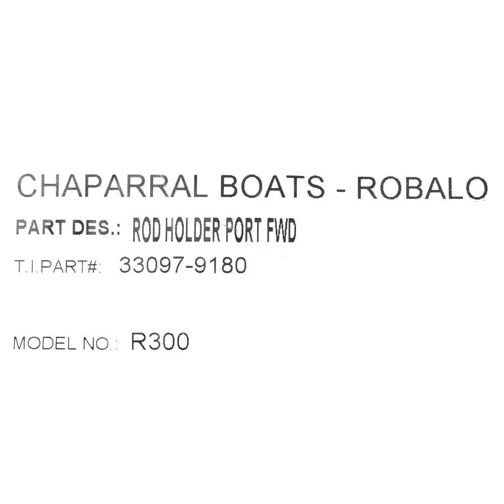 Robalo Watercraft Rod Holder Panel 26-9180 | R300 Port Forward Off White