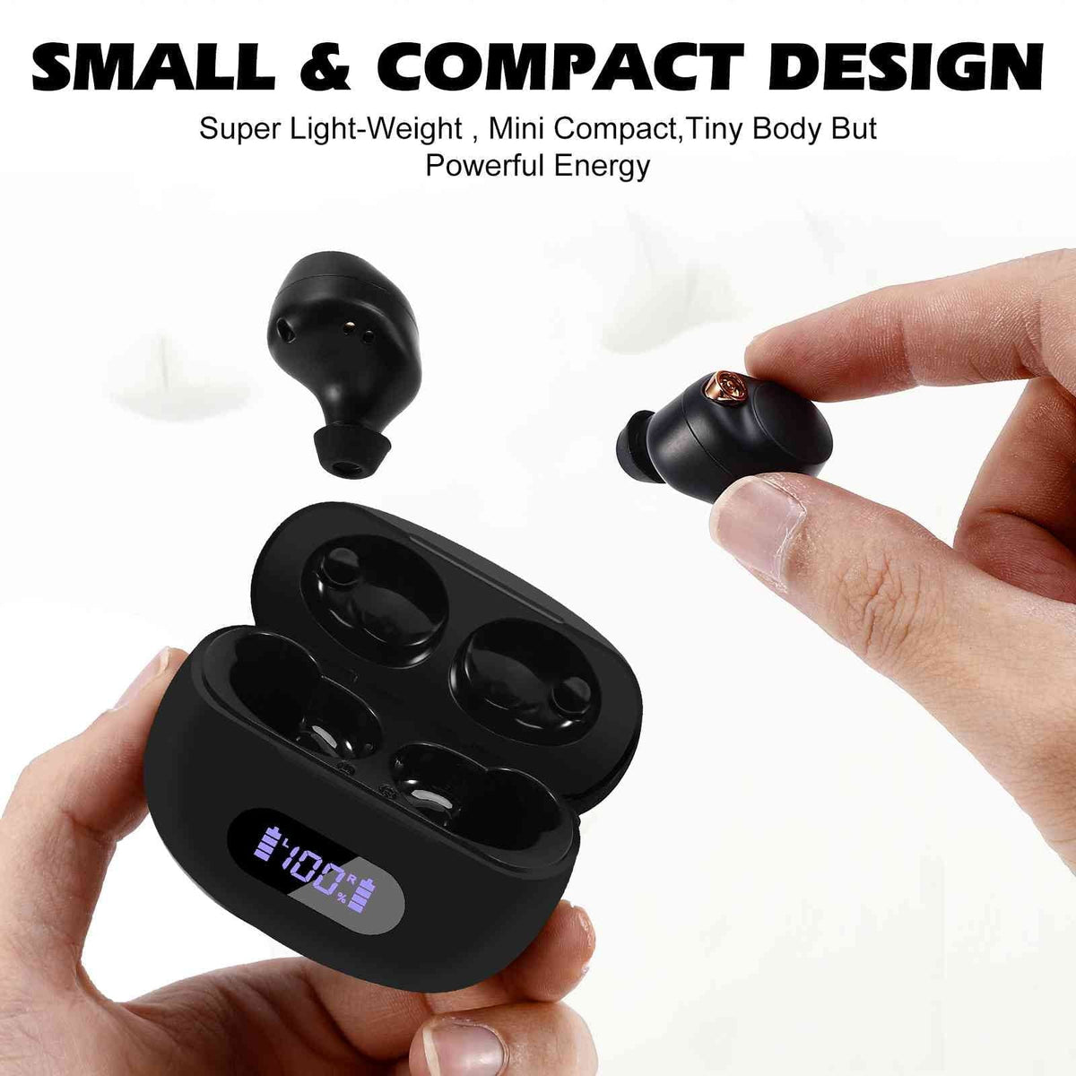 UrbanX True Wireless Bluetooth Earbuds + Charging Case, Black, Dual Connect, IPX5 Water Resistance, Bluetooth 5.2 Connection, Balanced, Bass Boost Fitting with Lenovo Legion Duel 2