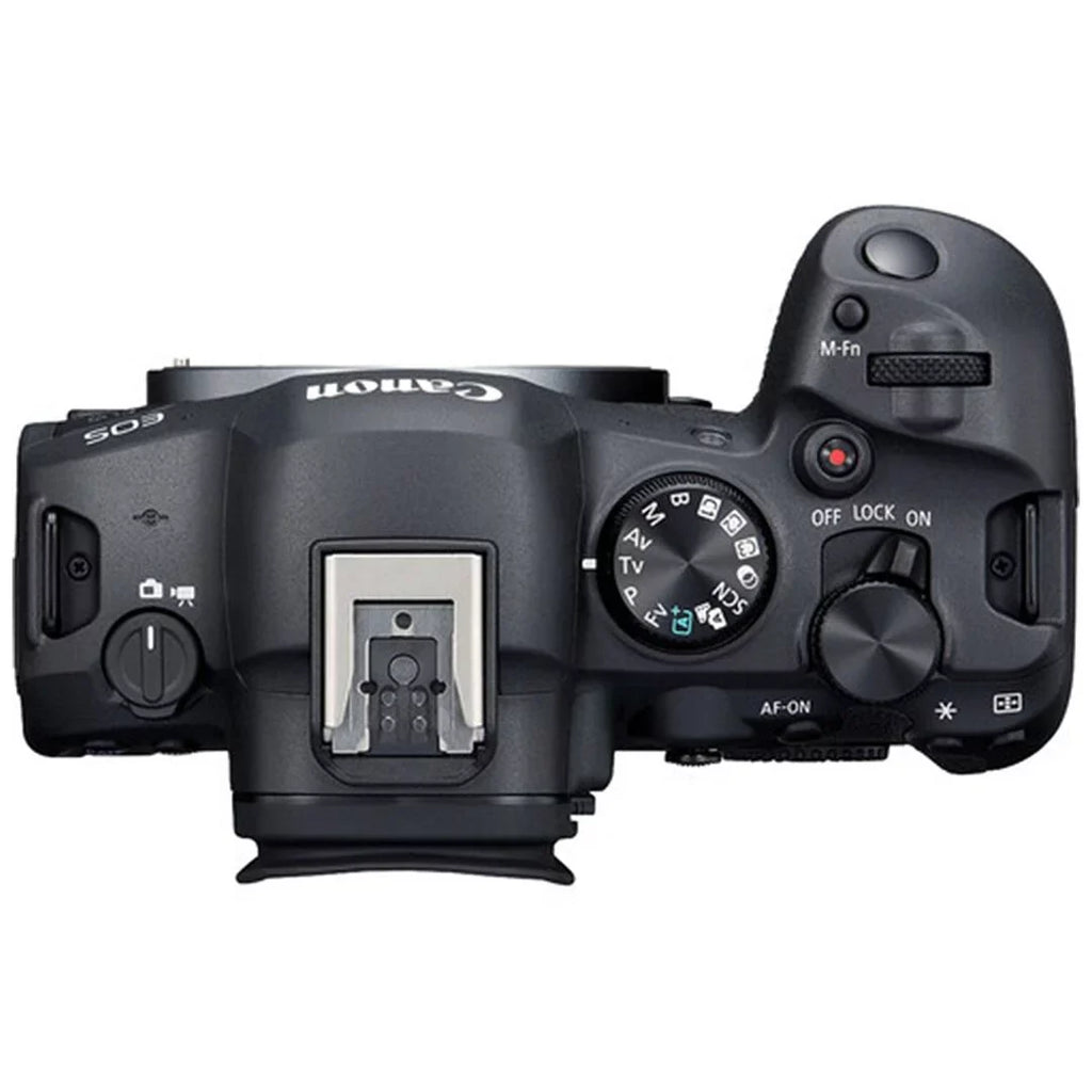 Canon EOS R6 Mark II Mirrorless Camera with RF 24-105mm Lens + EF 75-300mm + Mount Adapter + 2 Pack SanDisk 32GB Memory Card + LED Flash + Case + ZeeTech Accessory