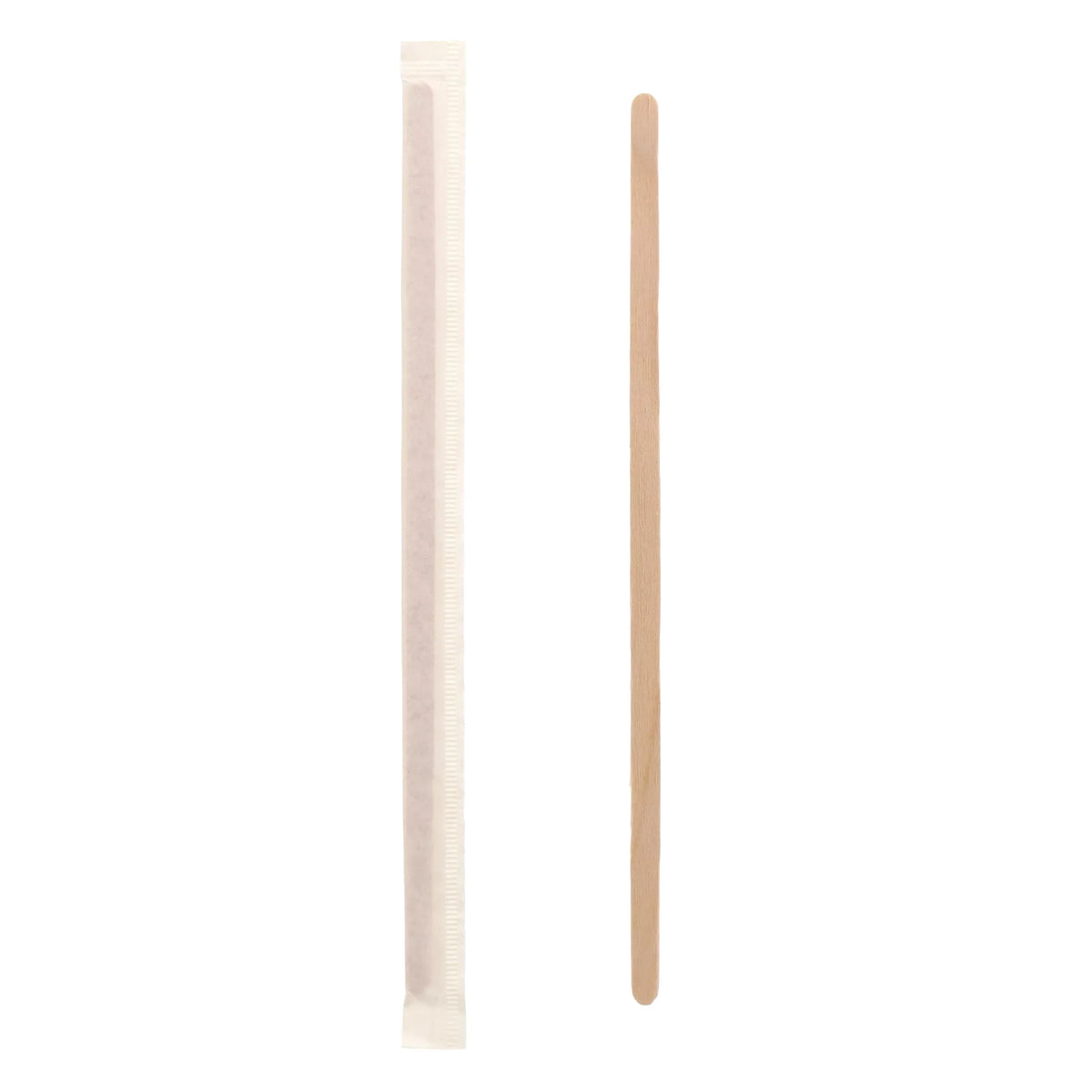 Royal 7.5" Individually Wrapped Wood Coffee Stirrers Case of 5000