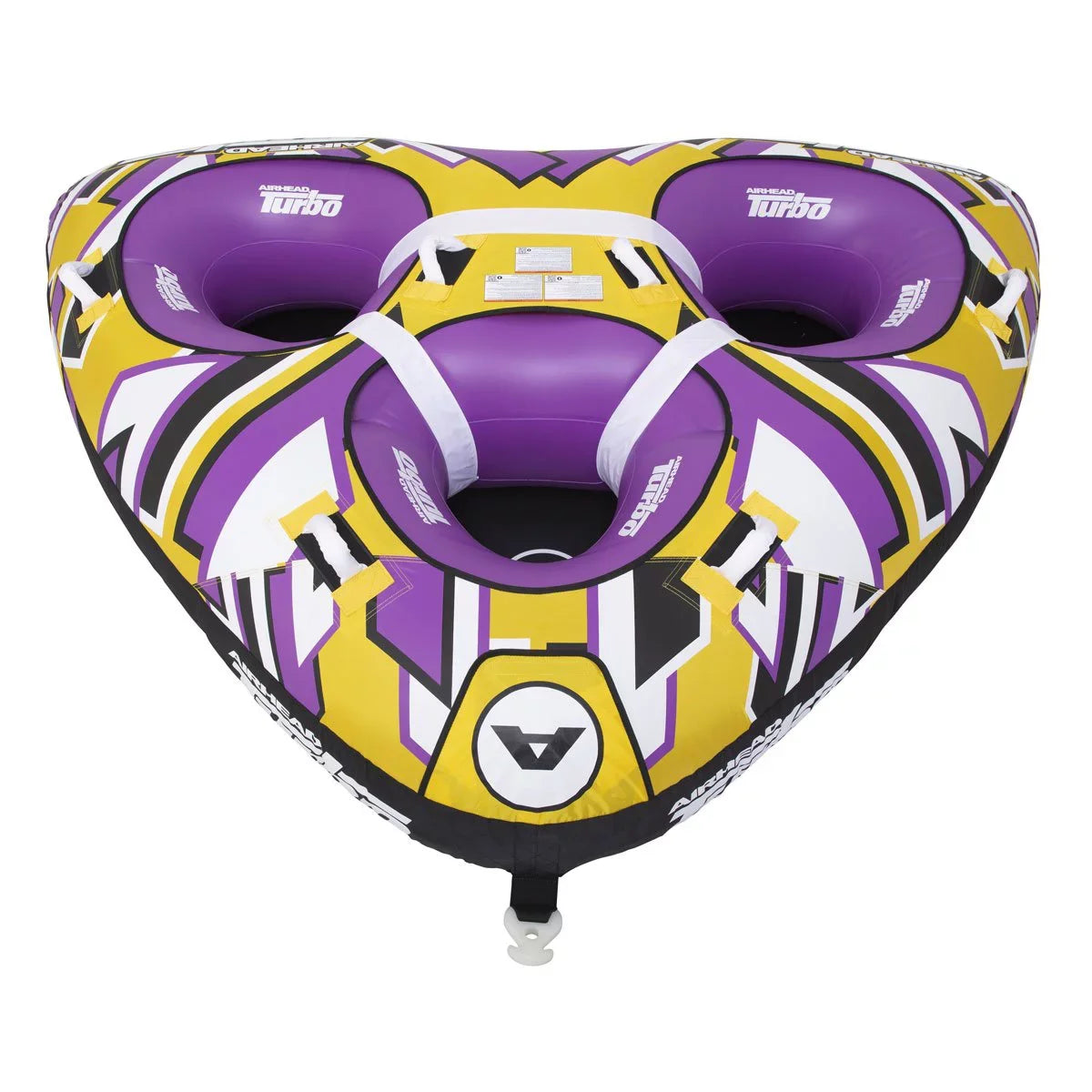 Airhead Turbo Blast 3 Person 81" x 107" Inflatable Watercraft Towable Water Inner Tube
