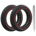 Tomshoo M365 E Tyre 2pcs 8.5 Inch Solid Rubber Tire Set with Mounting Tool for Puncture proof Riding
