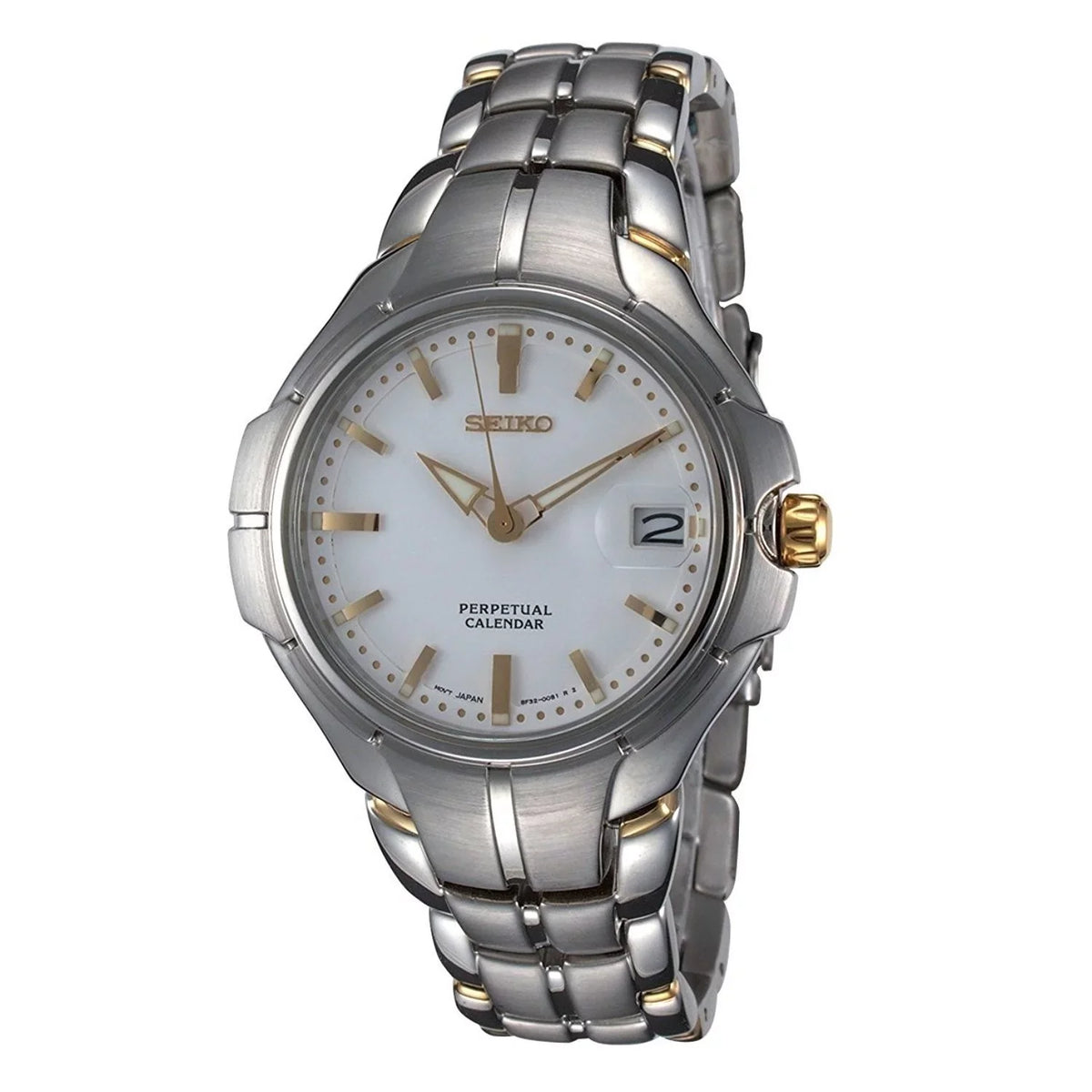 Seiko Two-Tone Perpetual Mens Watch SLL055