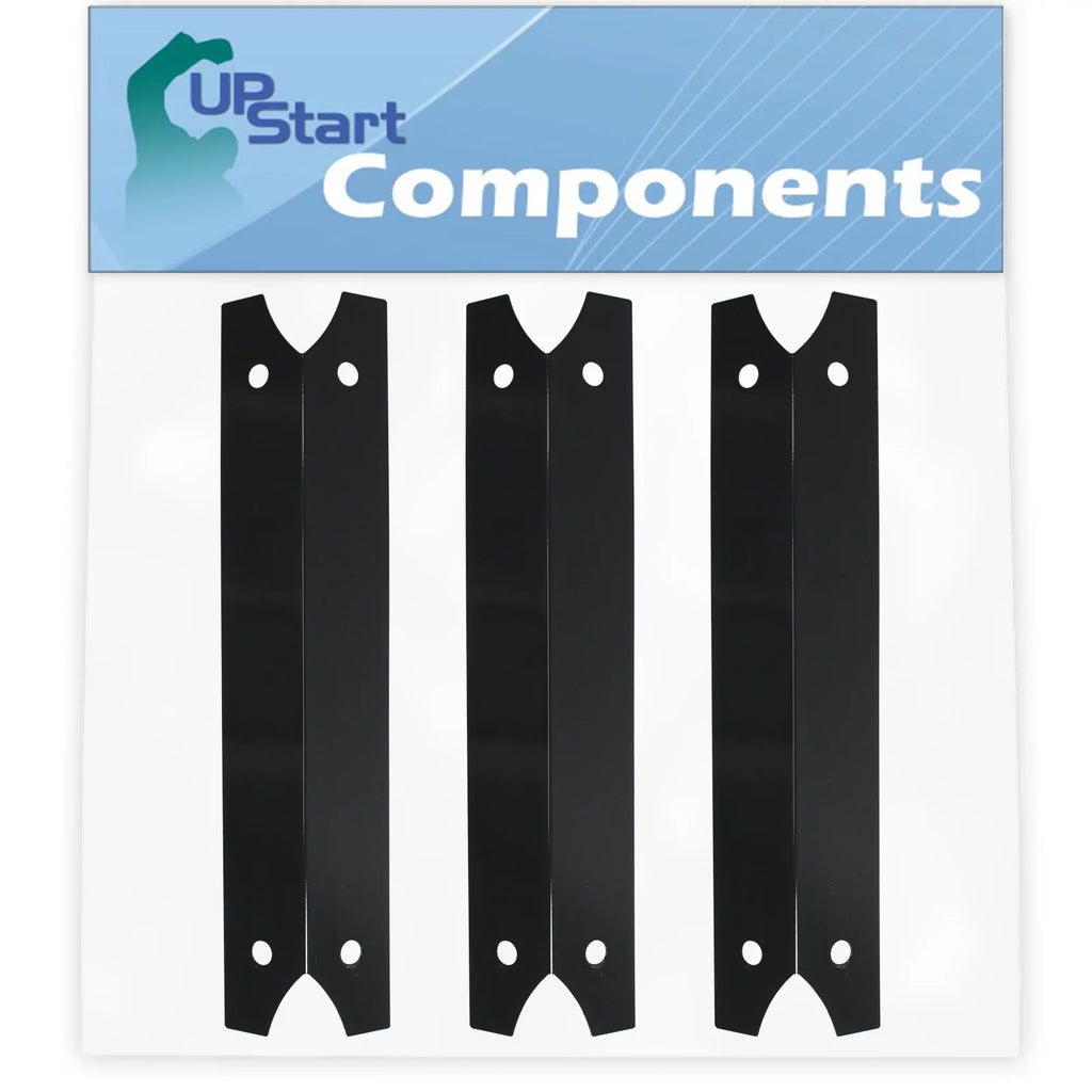3-Pack BBQ Grill Heat Shield Plate Tent Replacement Parts for Charmglow 8107400F - Matching Barbeque Porcelain Steel Flame Tamer, Flavorizer Bar, Vaporizer Bar, Burner Wrap 17 3/4"