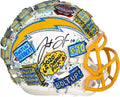 Justin Herbert Los Angeles Chargers Autographed Speed Mini Helmet - Hand Painted by Artist Charles Fazzino - B410486 - Fanatics Authentic Certified
